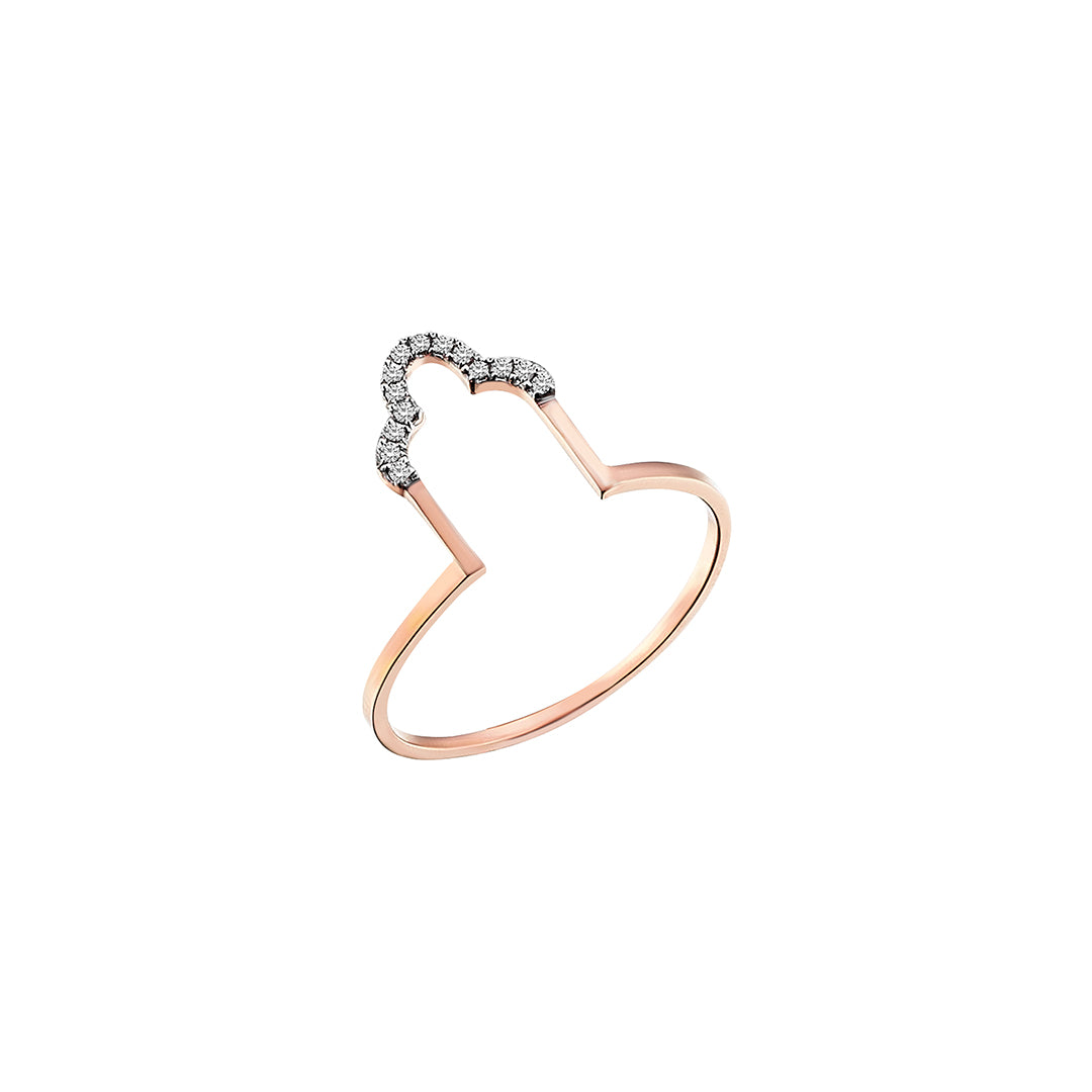 Round Trefoil Ring in Rose Gold - Her Story Shop