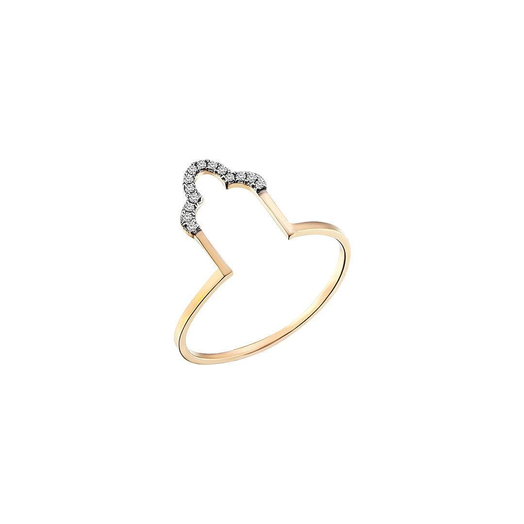 Round Trefoil Ring in Yellow Gold - Her Story Shop