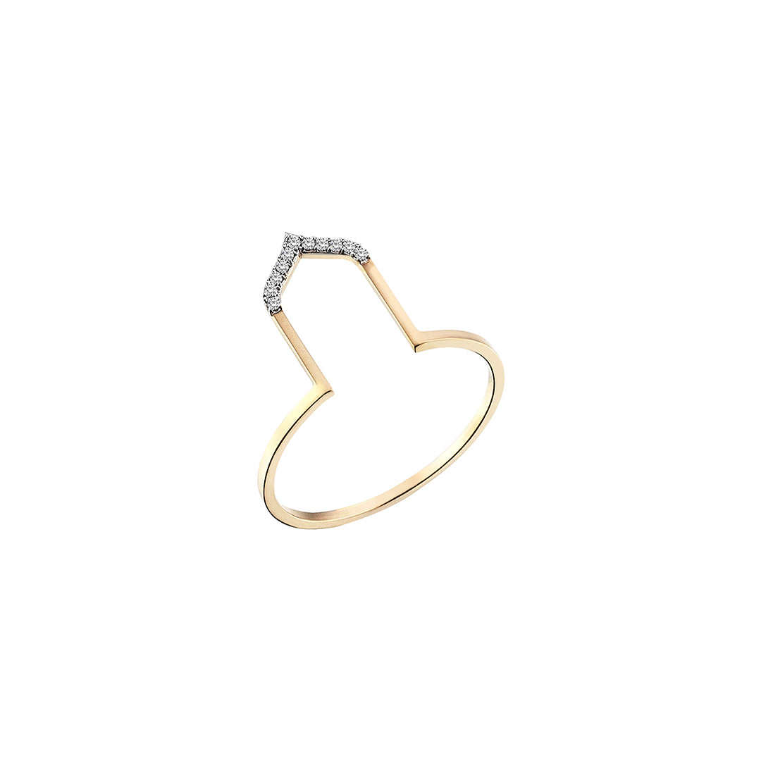 Four Centered Arch Ring in Yellow Gold - Her Story Shop