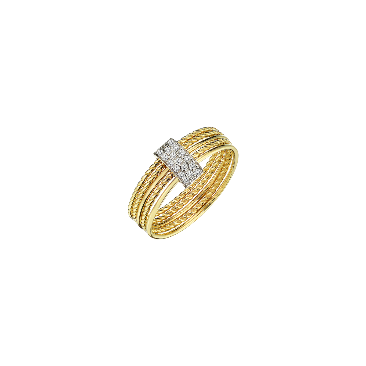 Mini Attached Coils Ring in Yellow Gold - Her Story Shop