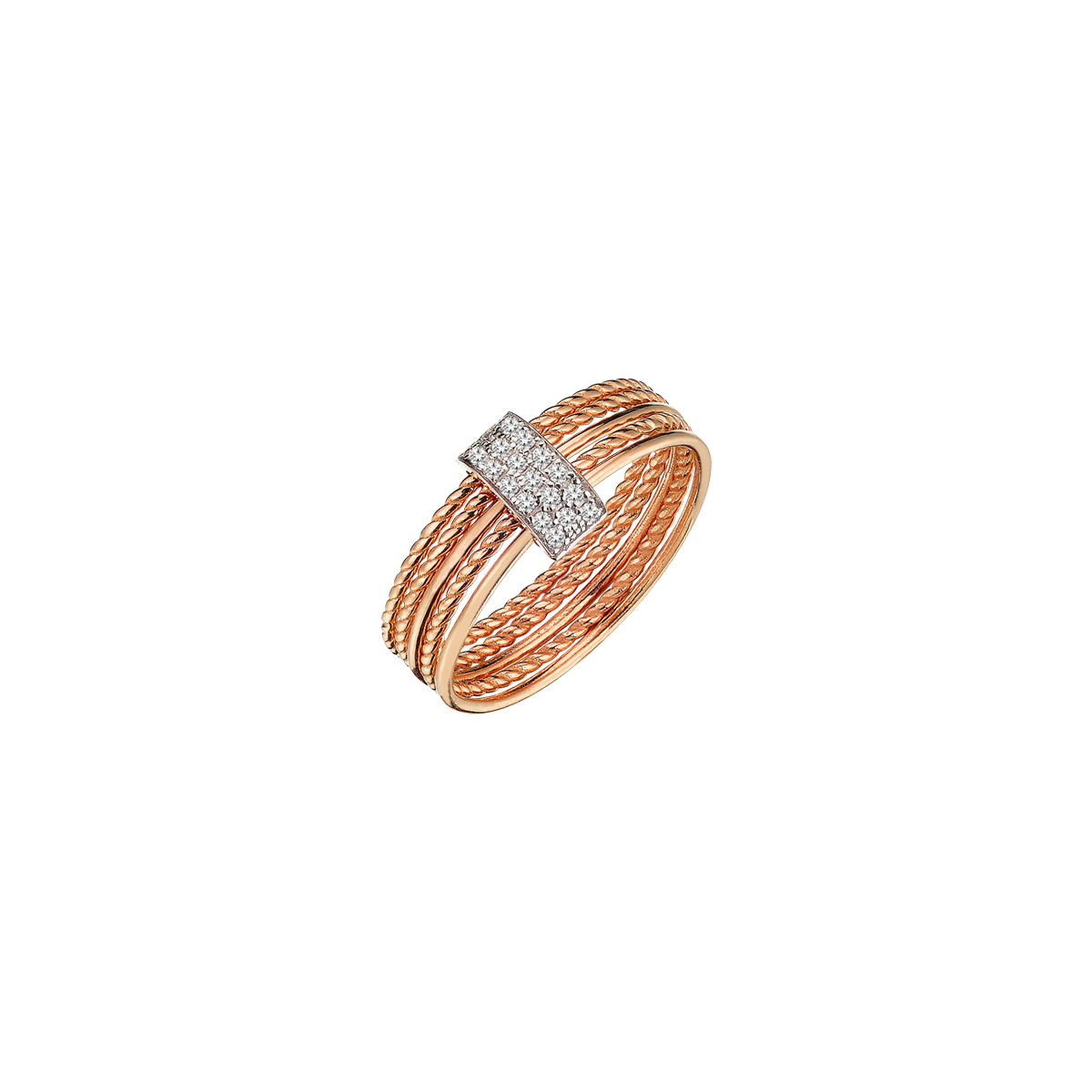 Mini Attached Coils Ring in Rose Gold - Her Story Shop