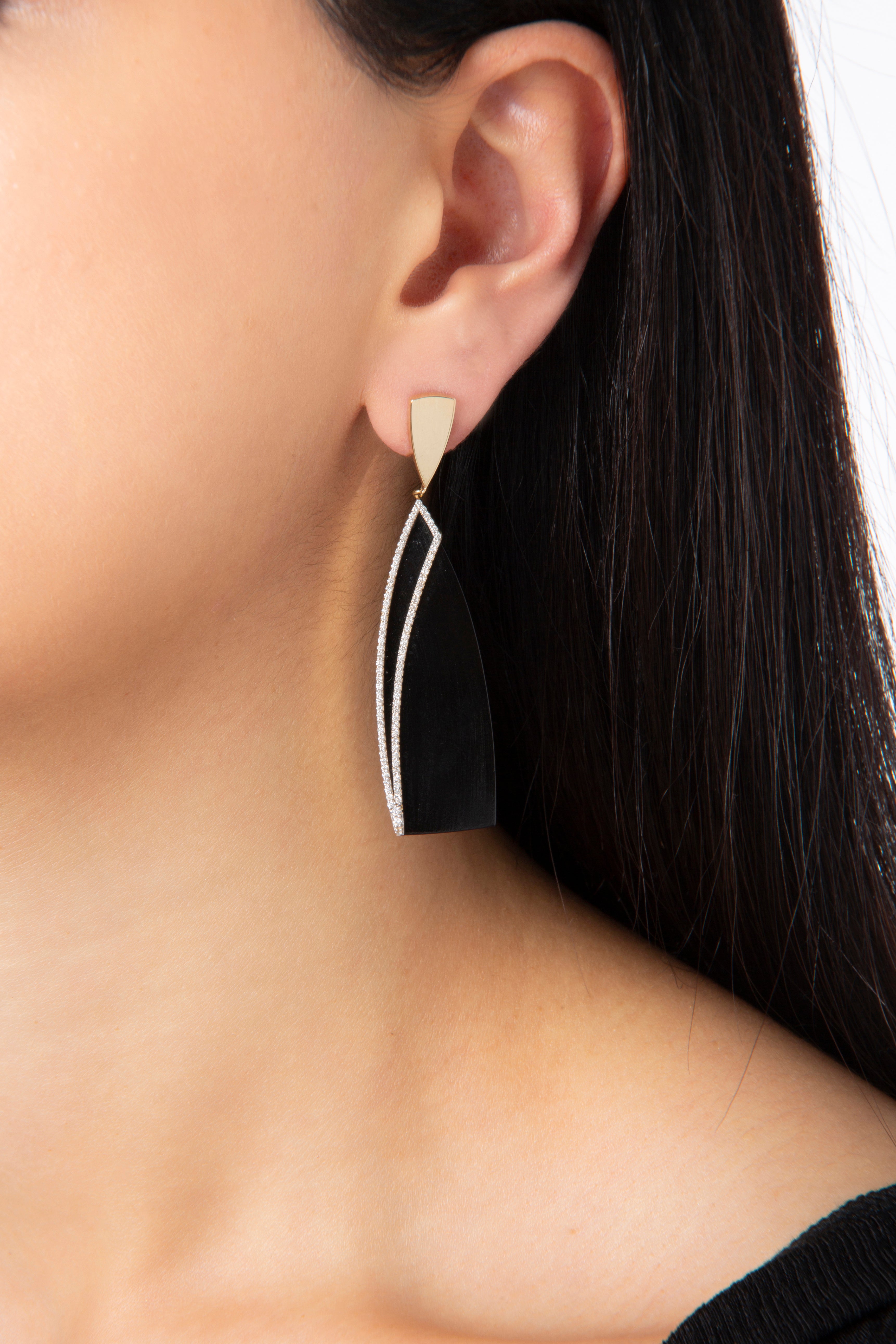 Night Sails Earring in Yellow Gold - Her Story Shop