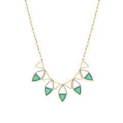 Feminine Glory Green Necklace in Yellow Gold - Her Story Shop