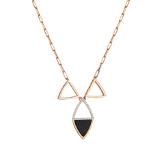 Feminine Glory Mini Black Necklace in Rose Gold - Her Story Shop