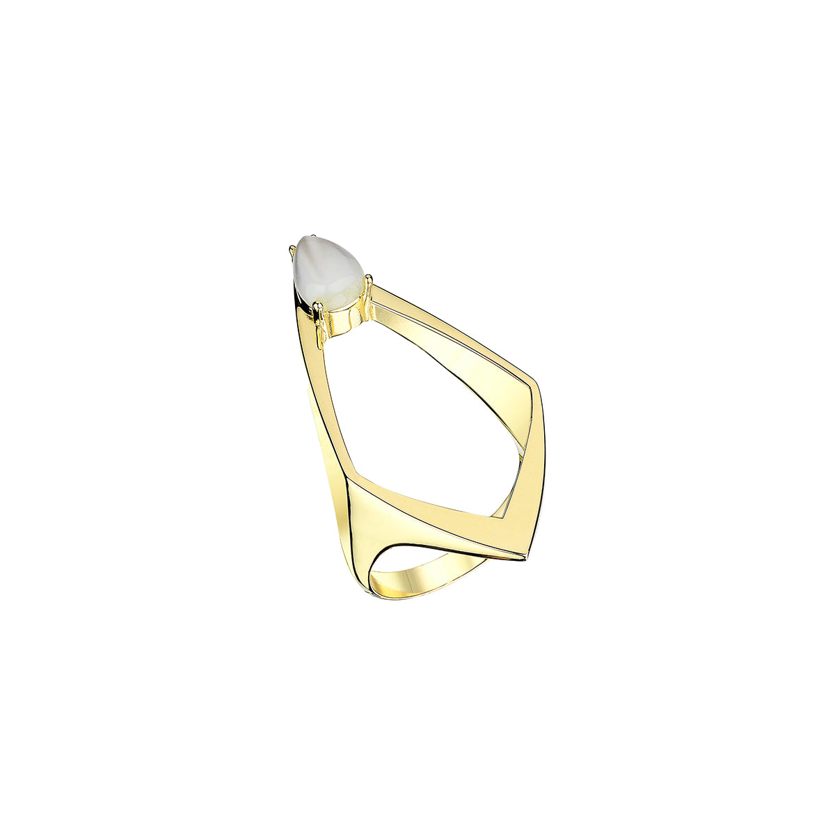 Tower Of Light Ring in Yellow Gold - Her Story Shop