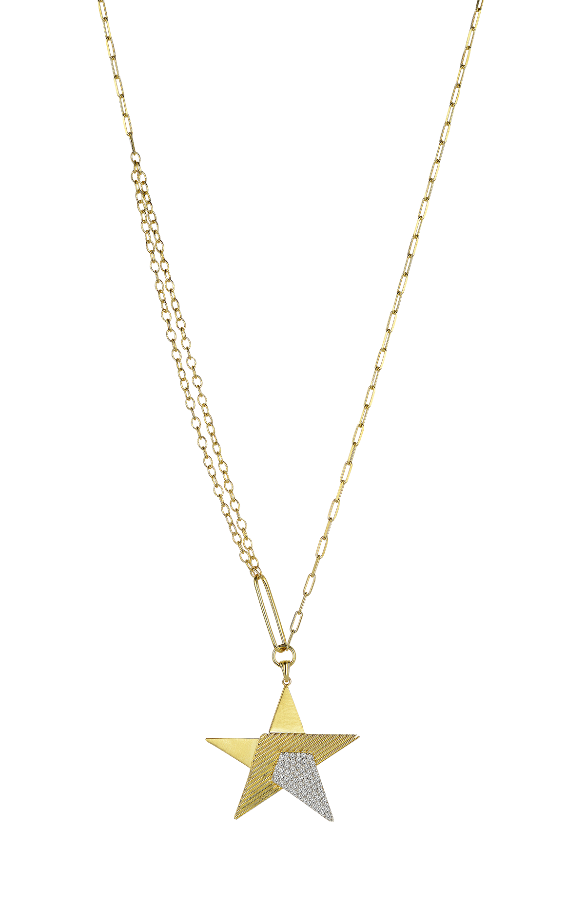 Galactic Necklace Star in Yellow Gold - Her Story Shop