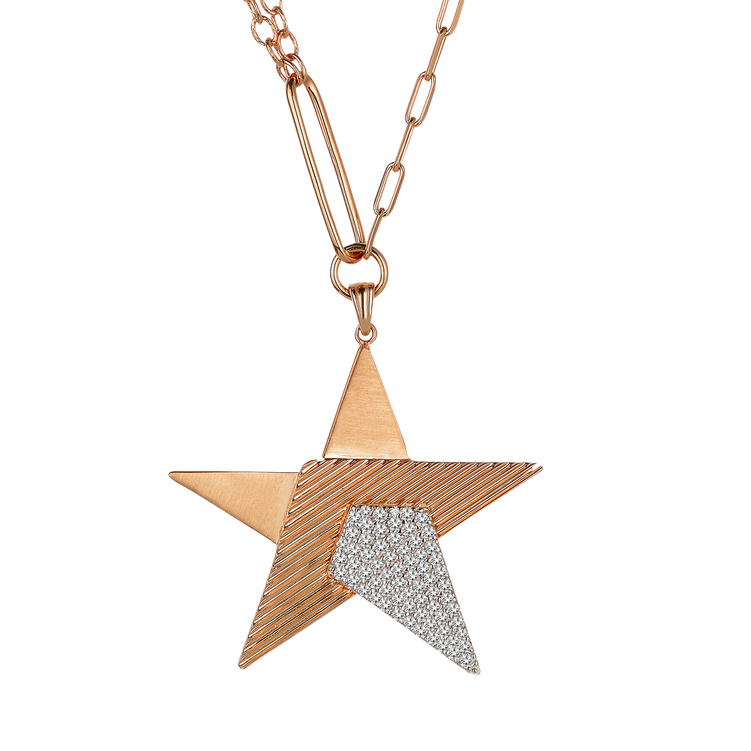 Galactic Necklace Star in Rose Gold - Her Story Shop