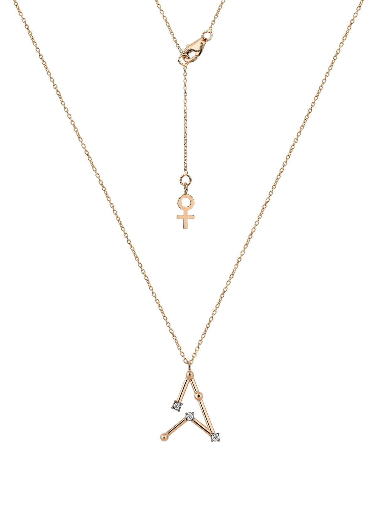 Galactic Necklace Initials in Rose Gold - Her Story Shop