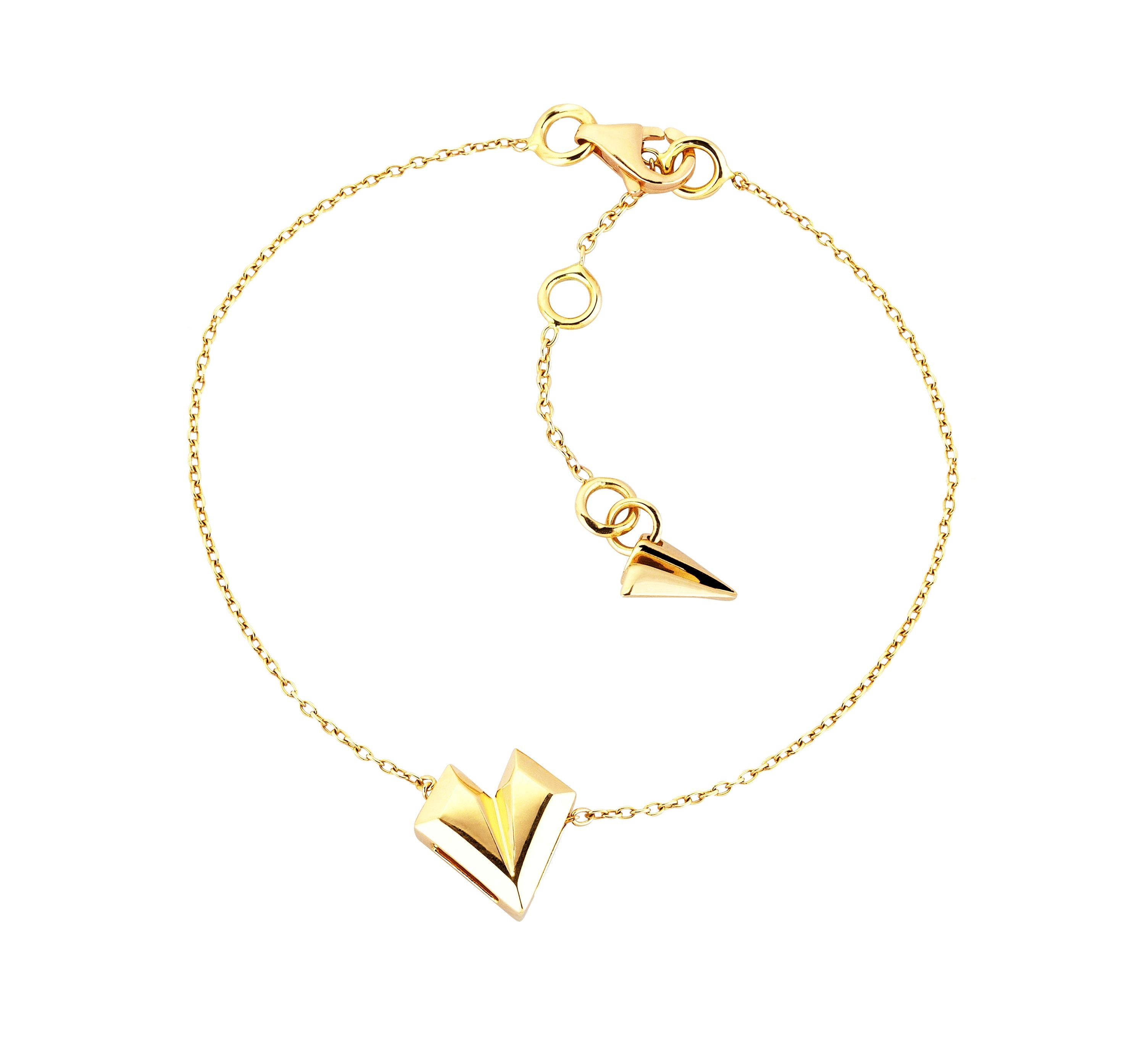 Origami Love Bracelet in Yellow Gold - Her Story Shop