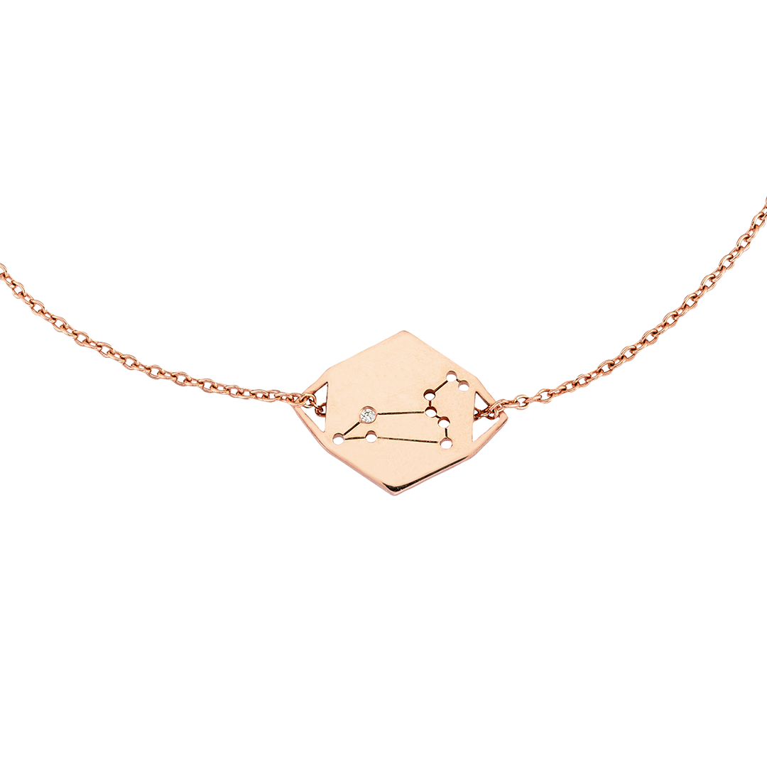 Zodiac Horoscope Bracelet in Rose Gold