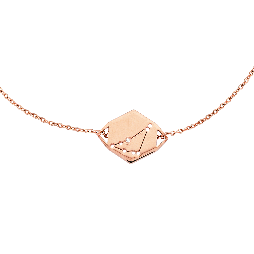 Zodiac Horoscope Bracelet in Rose Gold