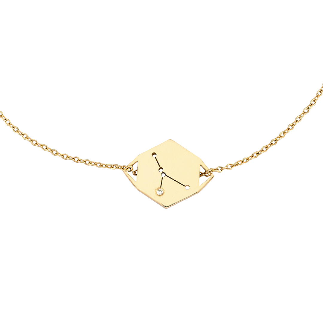 Zodiac Horoscope Bracelet in Yellow Gold