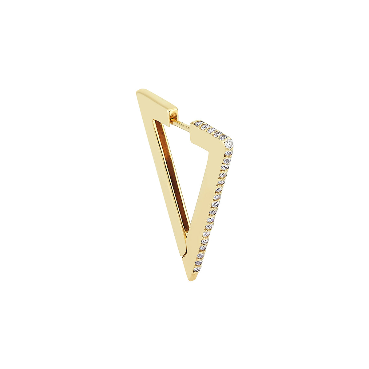 Trigon Earring in Yellow Gold - Her Story Shop