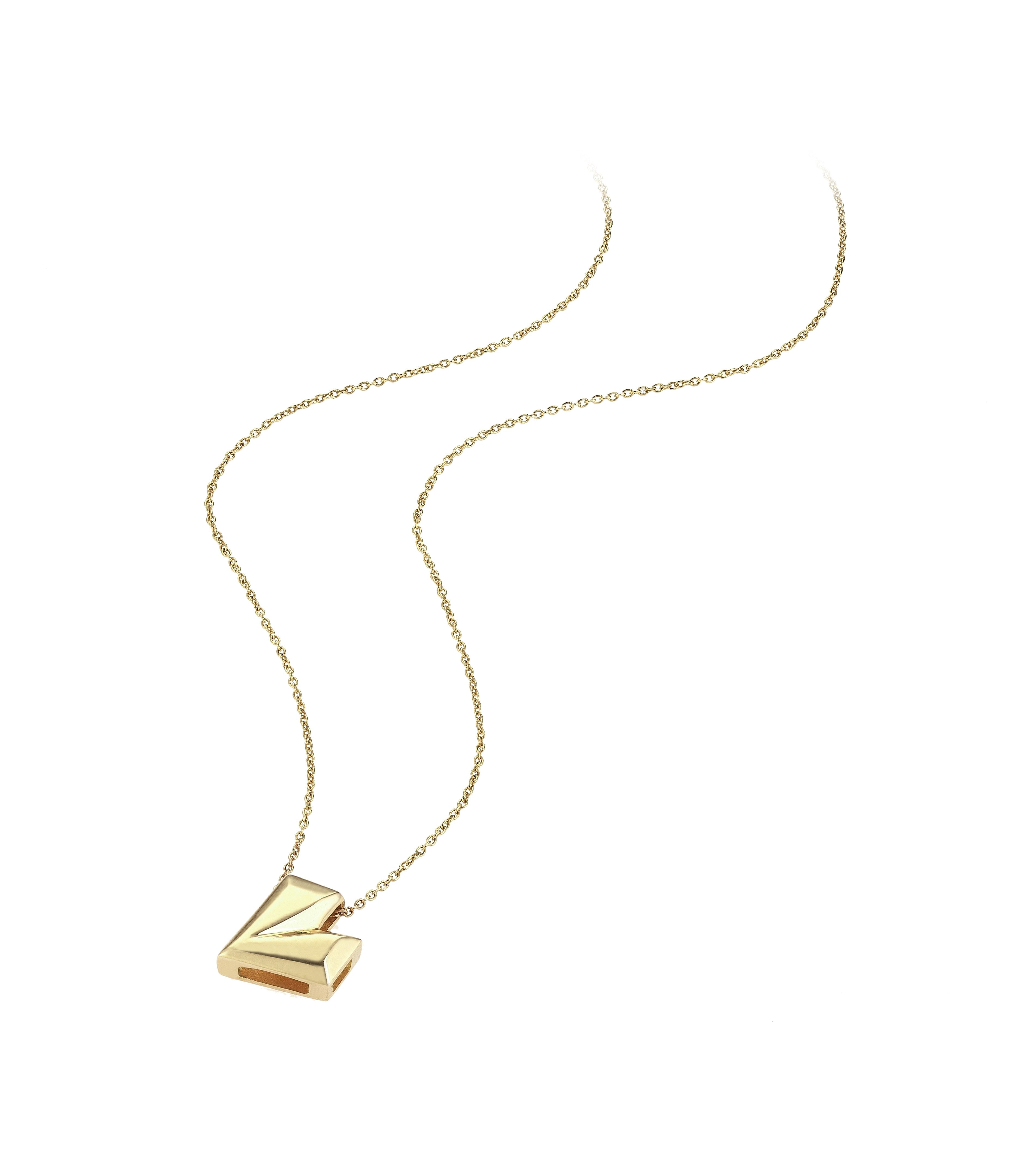 Origami Love Little Necklace in Yellow Gold - Her Story Shop