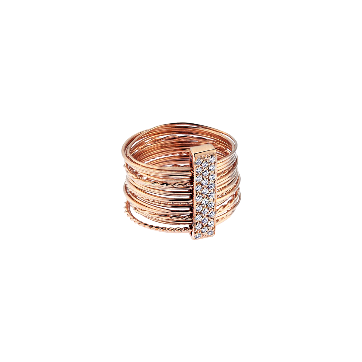 Attached Coils Ring in Rose Gold - Her Story Shop
