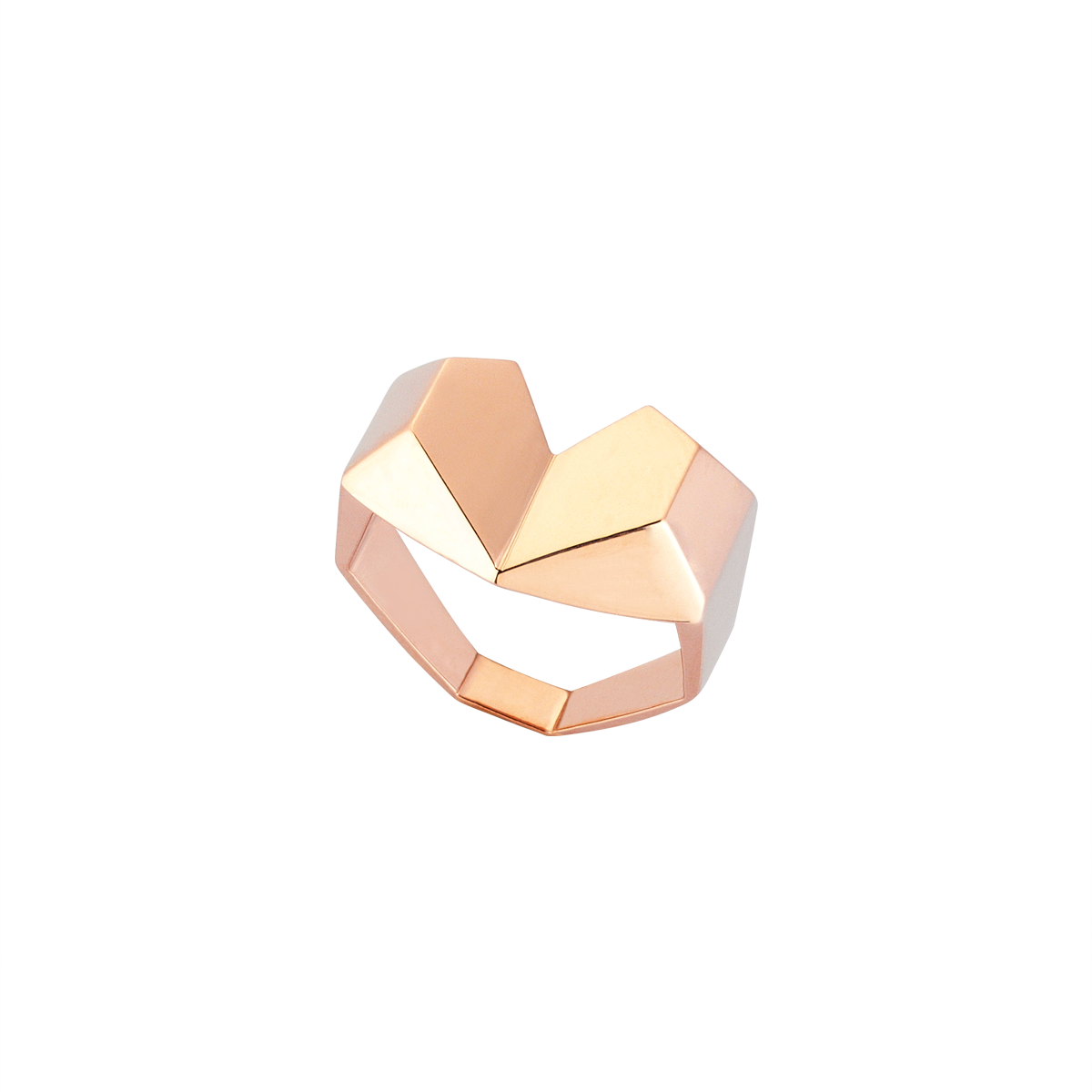 Origami Love Little Finger Ring in Rose Gold - Her Story Shop