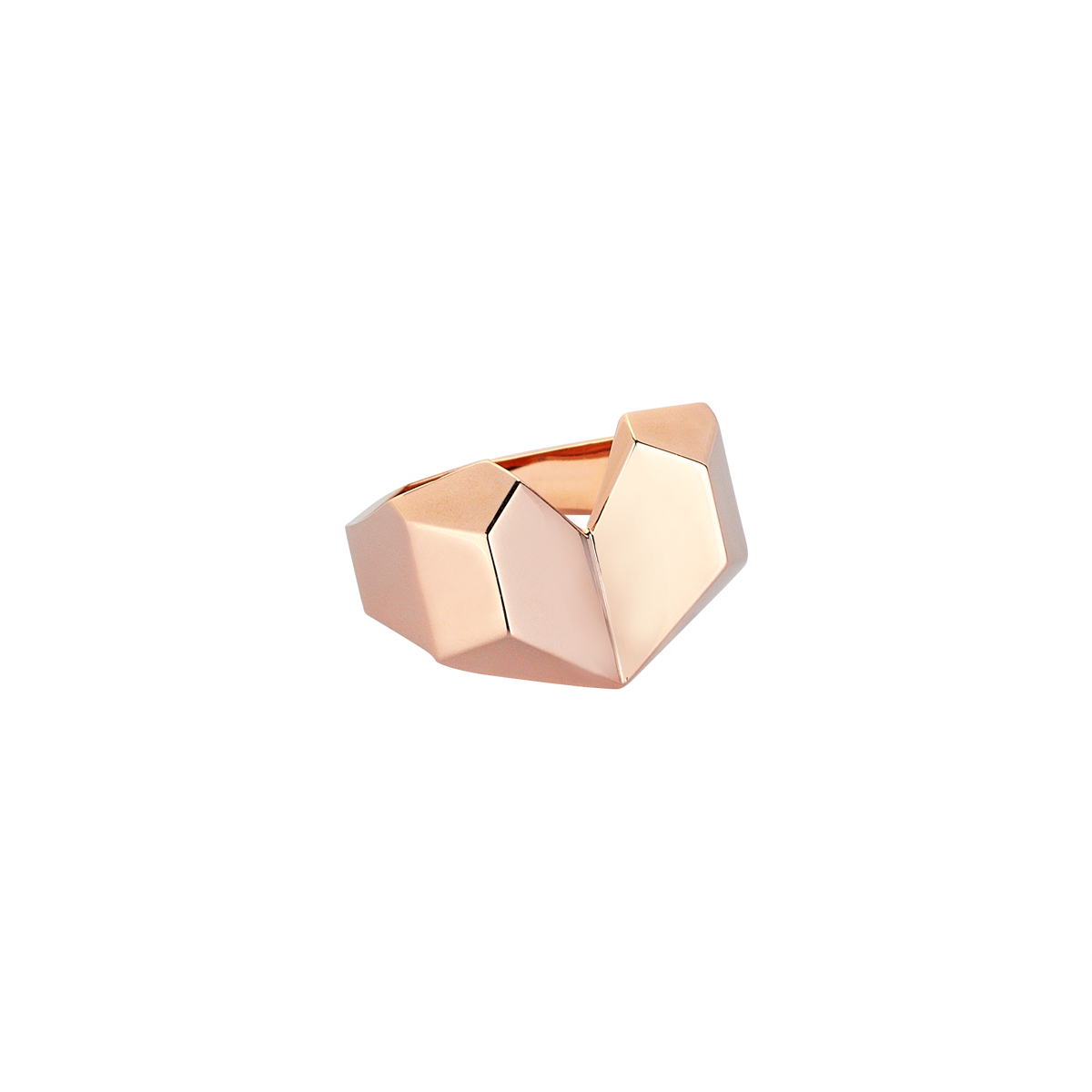 Origami Love Little Finger Ring in Rose Gold - Her Story Shop