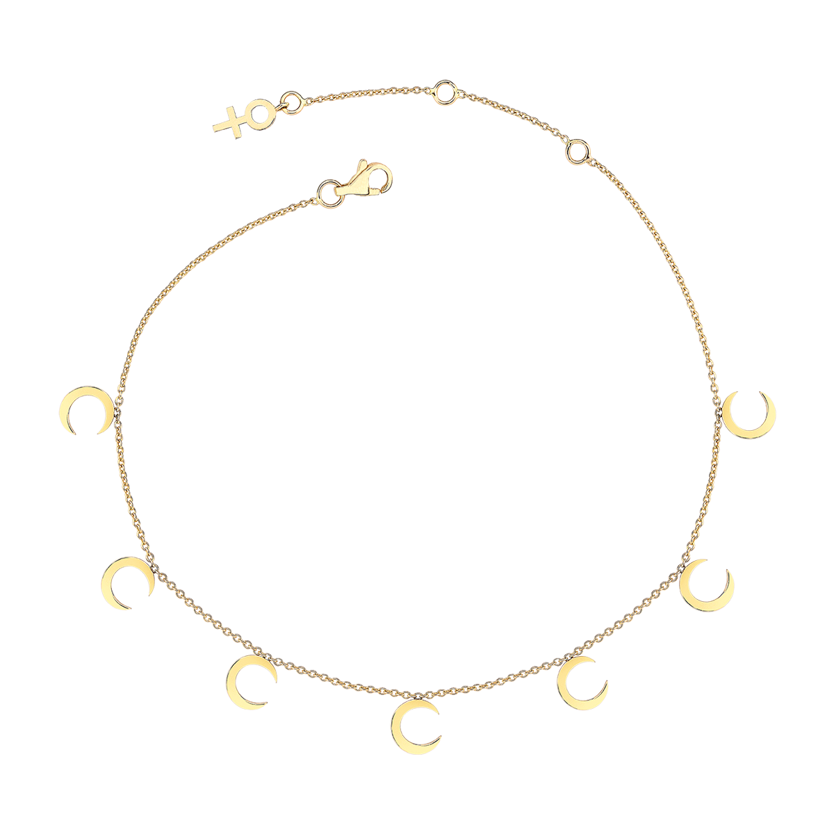 Selenophile Anklet in Yellow Gold - Her Story Shop