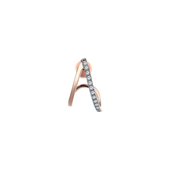 Double Hoop Diamond Earring in Rose Gold - Her Story Shop