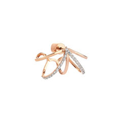 Pentapus Diamond Earcage in Rose Gold - Her Story Shop