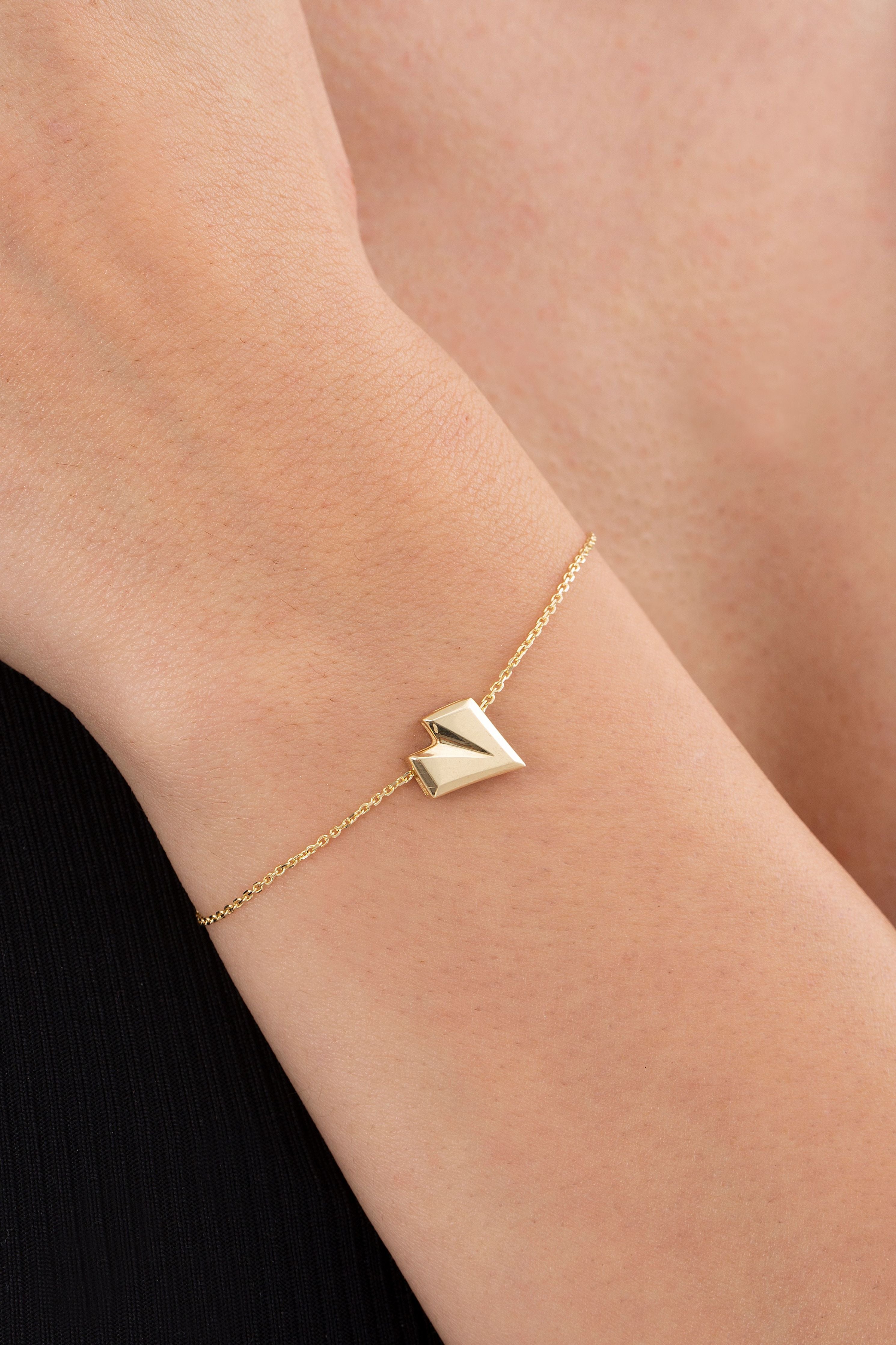 Origami Love Bracelet in Yellow Gold - Her Story Shop