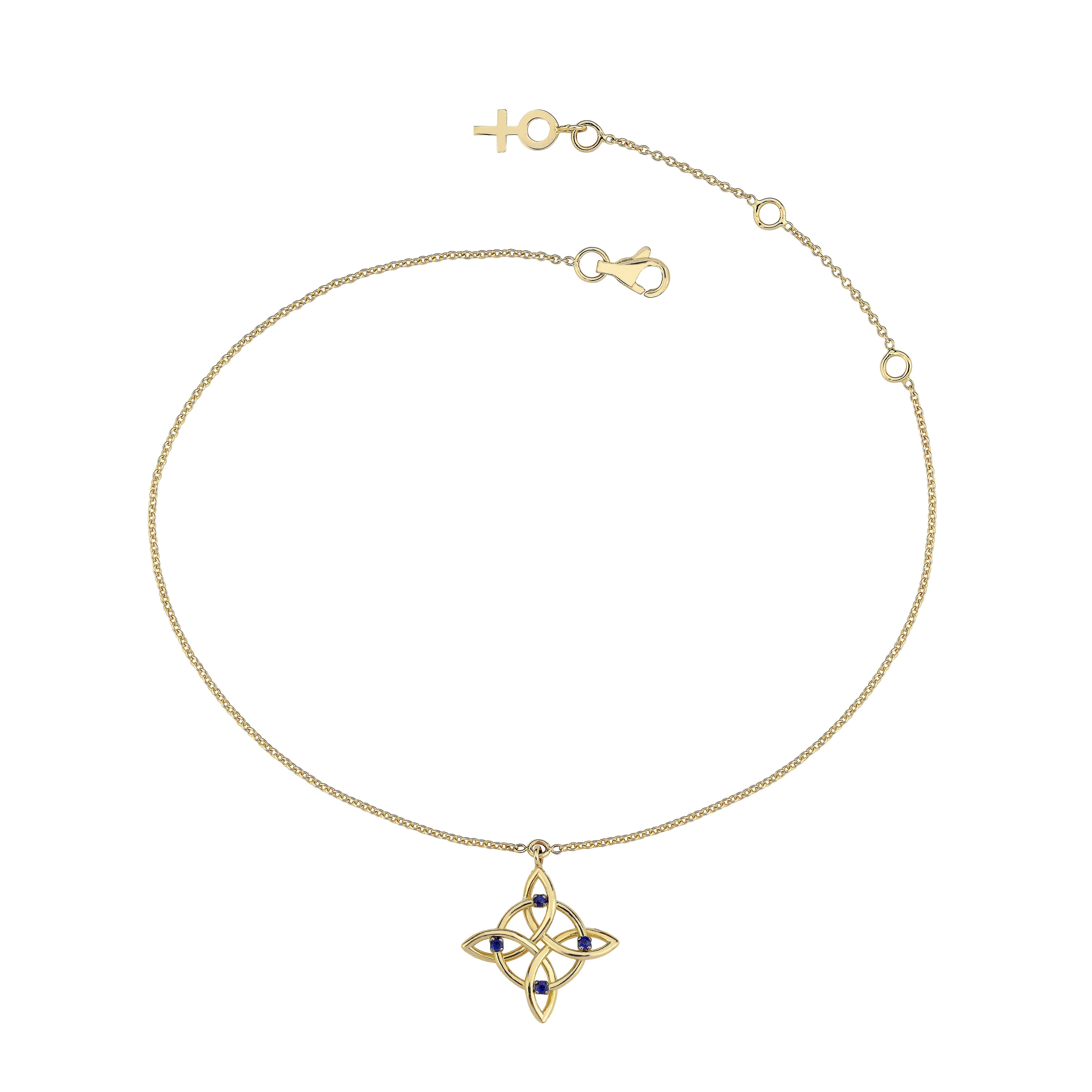 Pure Magic Knot Anklet in Yellow Gold - Her Story Shop