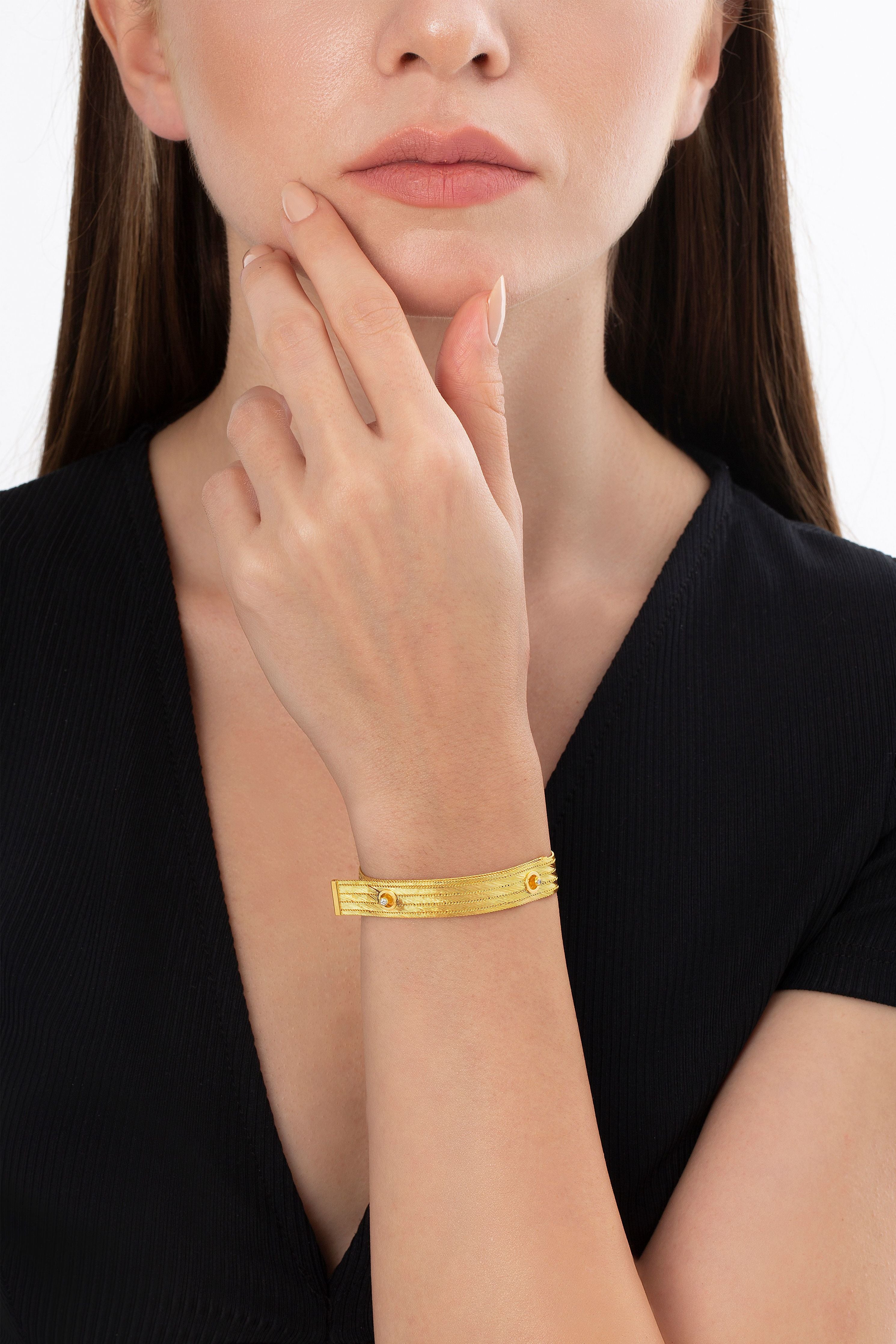 Bold Two Diamonds Bracelet - Her Story Shop
