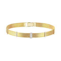 Five Line Sticks Choker With Diamonds - Her Story Shop